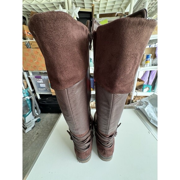 Patrizia Maxie knee high Tall Riding  boots shoe size 10M Brown - Picture 3 of 8